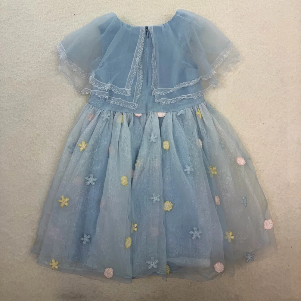 Dave & Bella Girls Blue Party Princess Dress Size 7